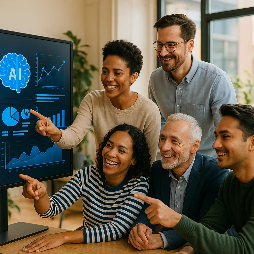 DigiRift Team bei kollaborativer KI-Arbeit